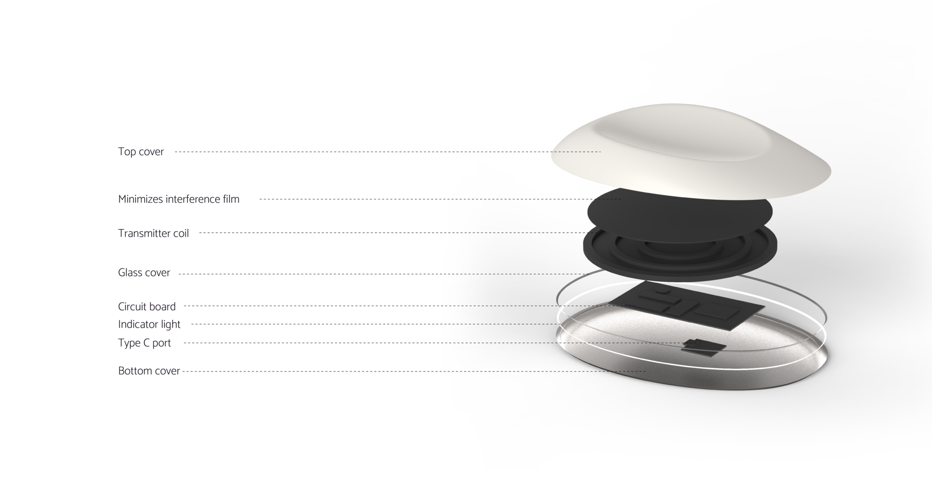 Wireless Charger Tech Drawing